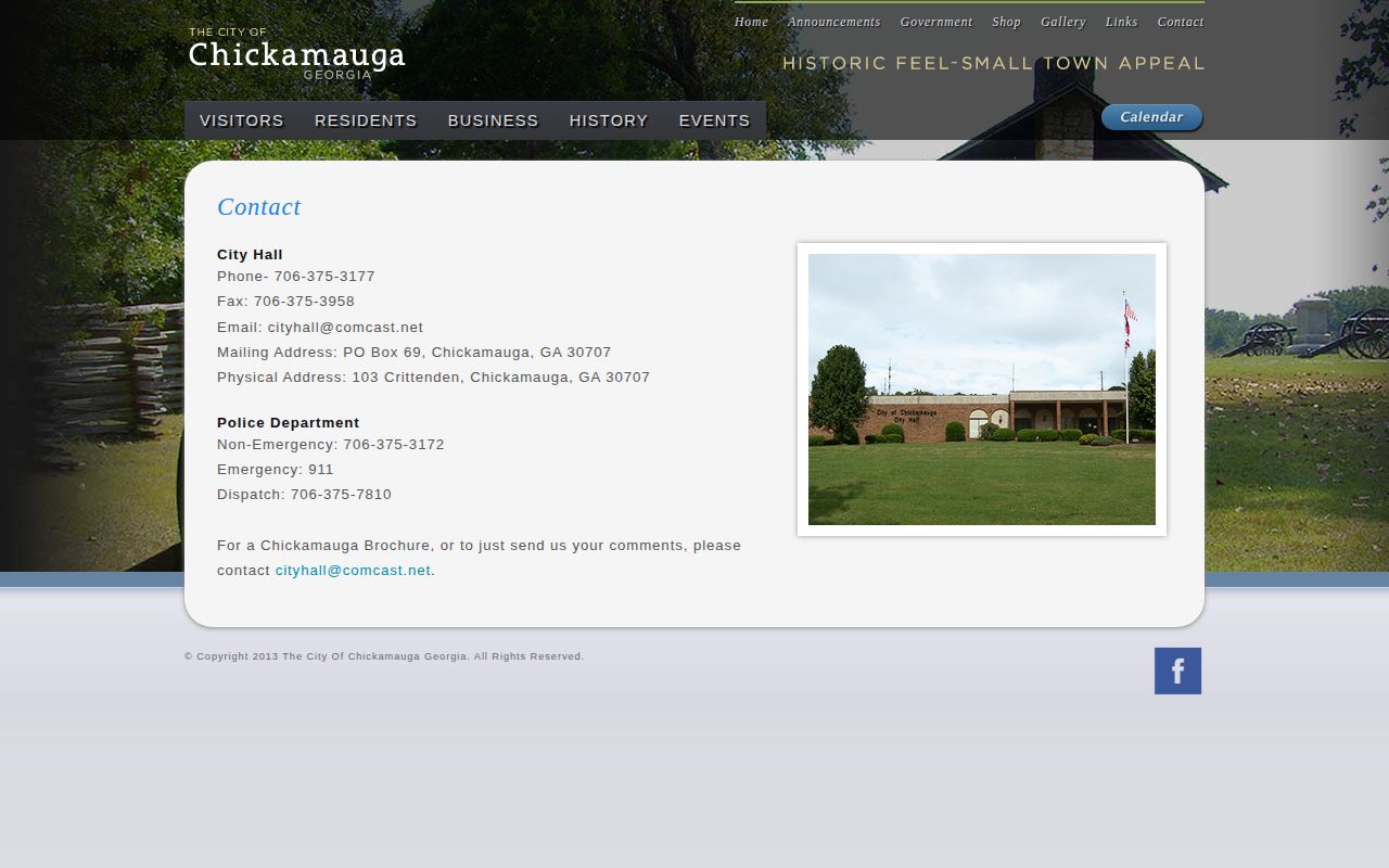 Chickamauga Police and City Hall records source for Walker County busted mugshots